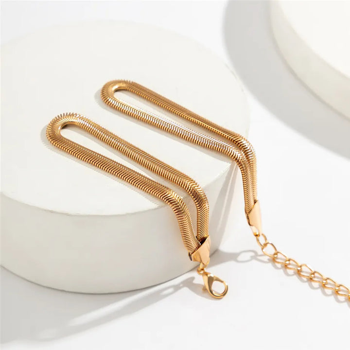 Knotted Snake Chain Bracelet | Elegant Women's Jewellery-GOLD-Nora Luxe