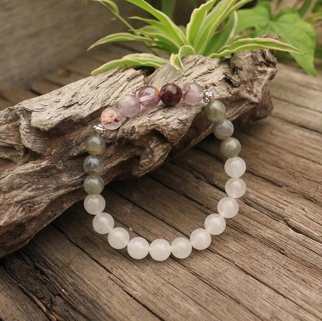 Labradorite, Jade and Amethyst Mala - Seraphine-Bracelet-Nora Luxe