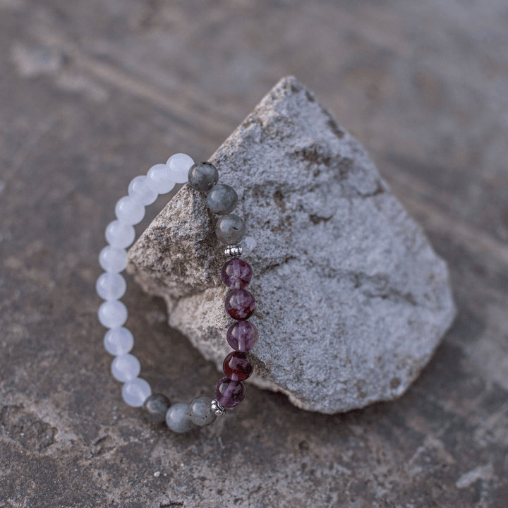 Labradorite, Jade and Amethyst Mala - Seraphine-Necklace + Bracelet-Nora Luxe