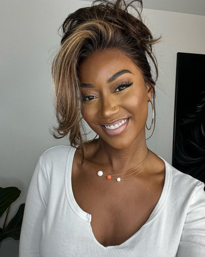 Lace Front Wig with Highlights – Selena-Nora Luxe