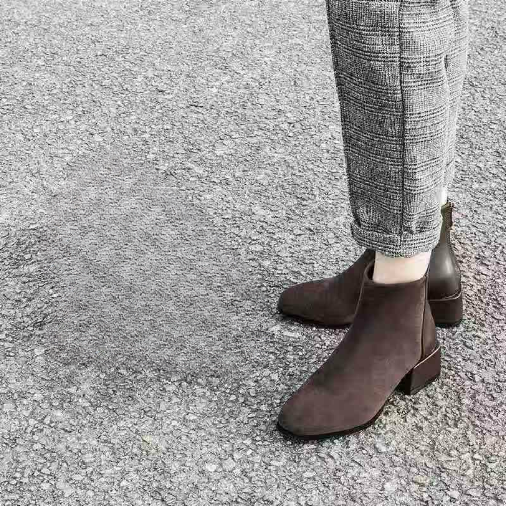 Ladies' Ankle Boots with Block Heel - Lira-Black-2.5-Nora Luxe