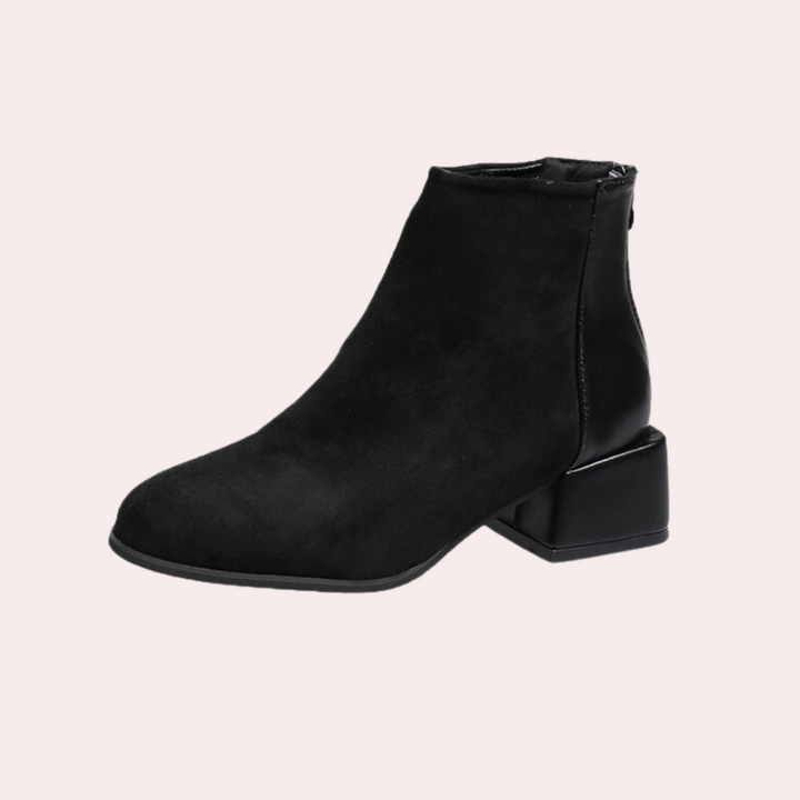 Ladies' Ankle Boots with Block Heel - Lira-Black-2.5-Nora Luxe