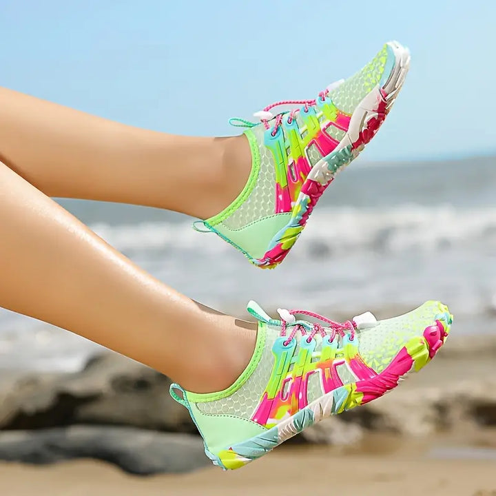 Ladies Barefoot Water Shoes - WaveFlex-Grass Green-3.0-Nora Luxe