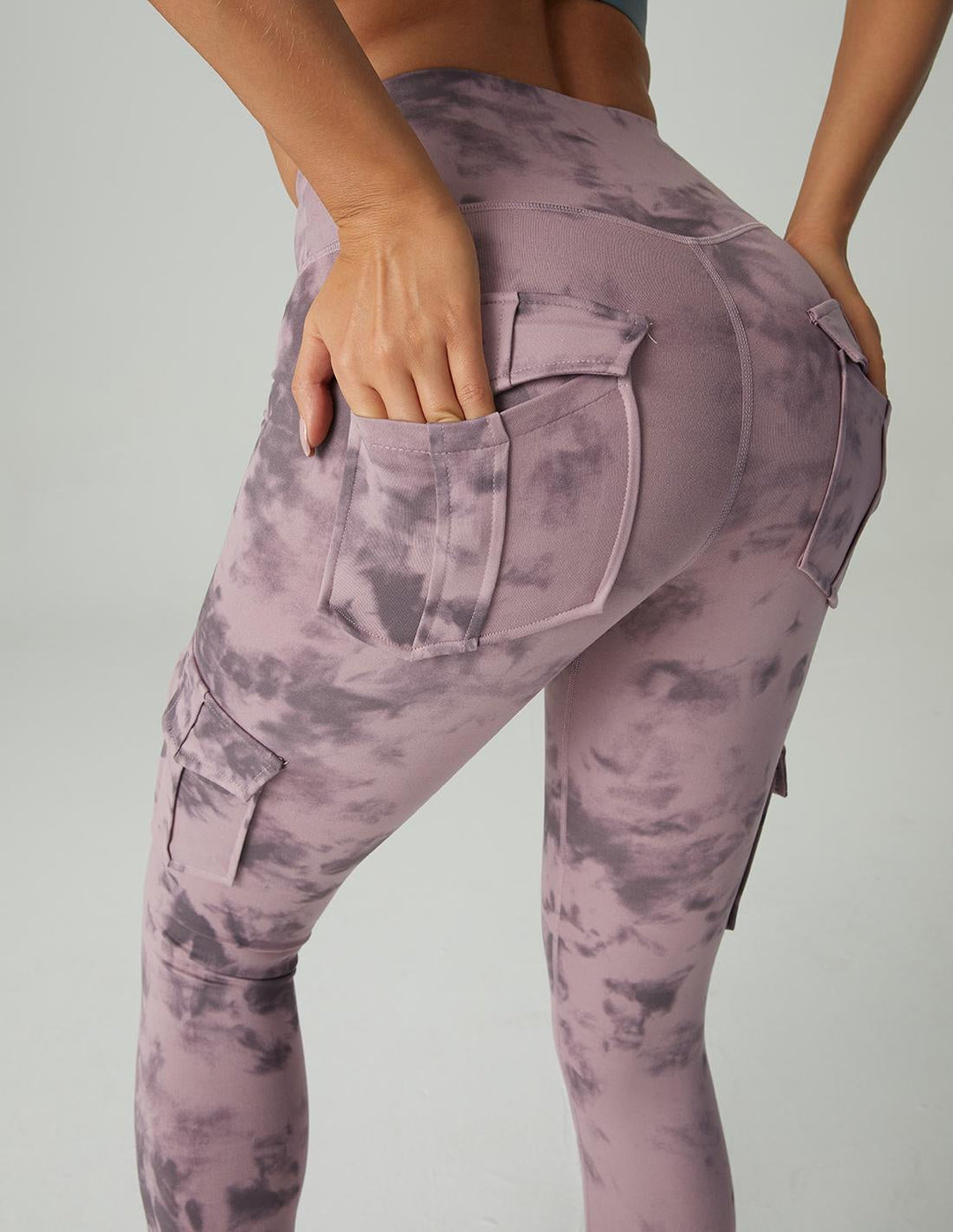 Ladies Cargo Leggings - Nova-Army Pink-S-Nora Luxe