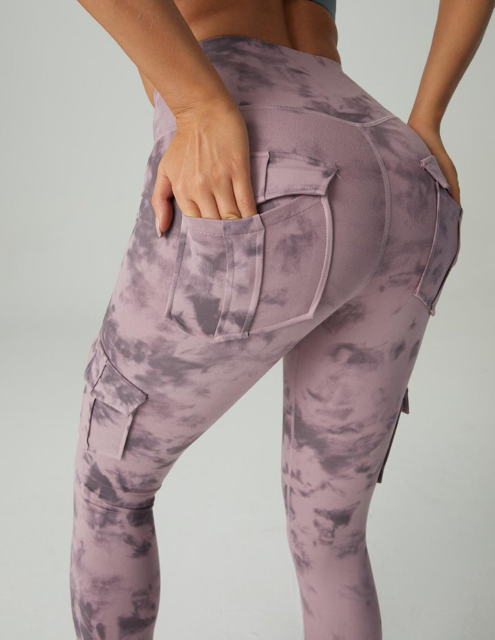 Ladies Cargo Leggings - Nova-Army Pink-S-Nora Luxe