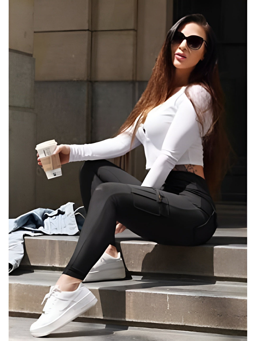 Ladies Cargo Leggings - Nova-Black-S-Nora Luxe