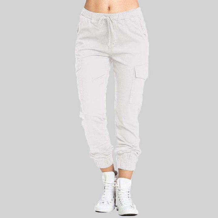 Ladies Cargo Trousers - Nova-White-XS-Nora Luxe