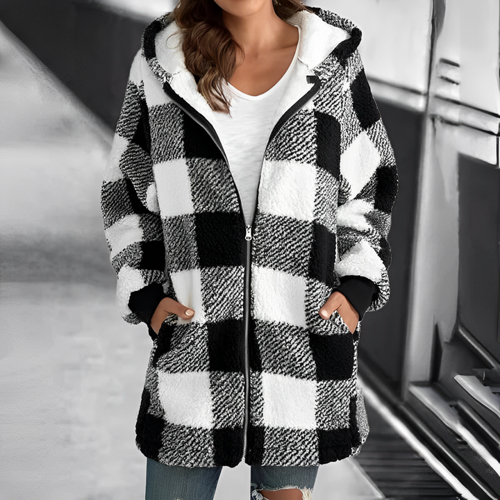 Ladies' Coat with Hood - Camila-Black-S-Nora Luxe