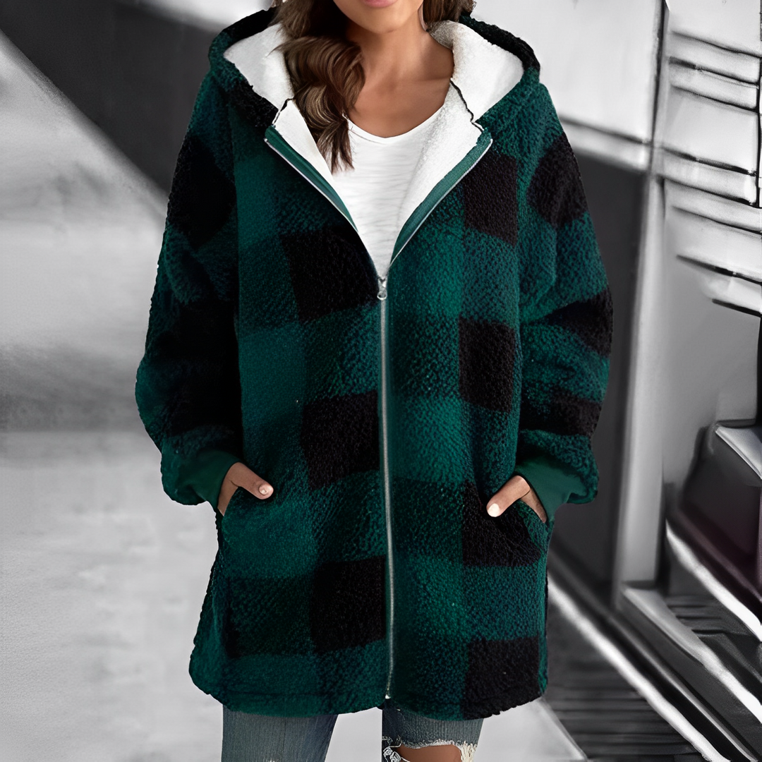 Ladies' Coat with Hood - Camila-Green-S-Nora Luxe