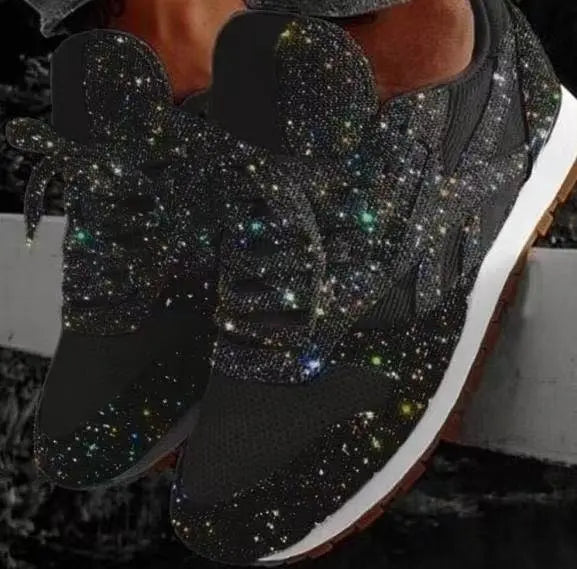 Ladies Glitter Shoes with Sequins - Livia-Black-4-Nora Luxe