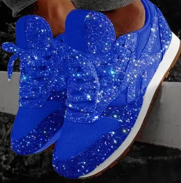 Ladies Glitter Shoes with Sequins - Livia-Blue-4-Nora Luxe