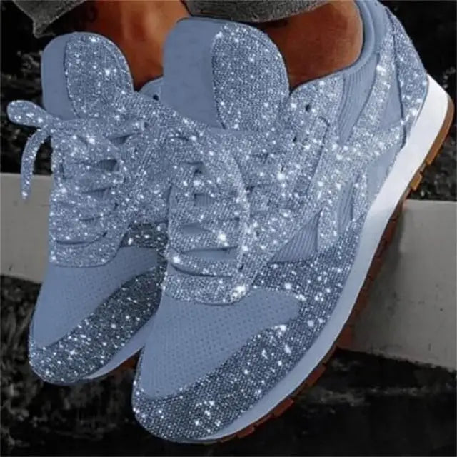 Ladies Glitter Shoes with Sequins - Livia-Light Blue-4-Nora Luxe