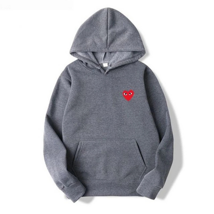 Ladies' Hoodie with Heart-Shaped Logo - Nina-Gray-S-Nora Luxe