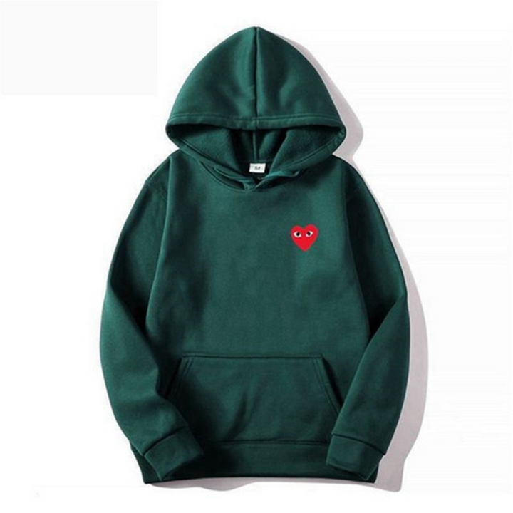 Ladies' Hoodie with Heart-Shaped Logo - Nina-Green-S-Nora Luxe