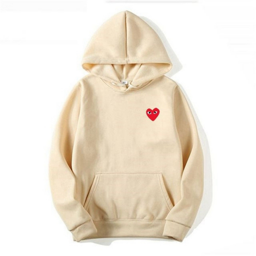 Ladies' Hoodie with Heart-Shaped Logo - Nina-Light Brown-S-Nora Luxe