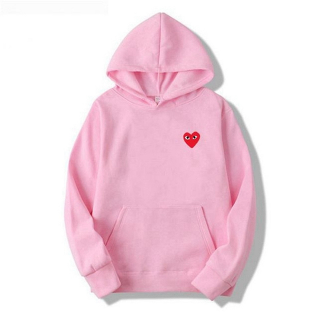 Ladies' Hoodie with Heart-Shaped Logo - Nina-Pink-S-Nora Luxe