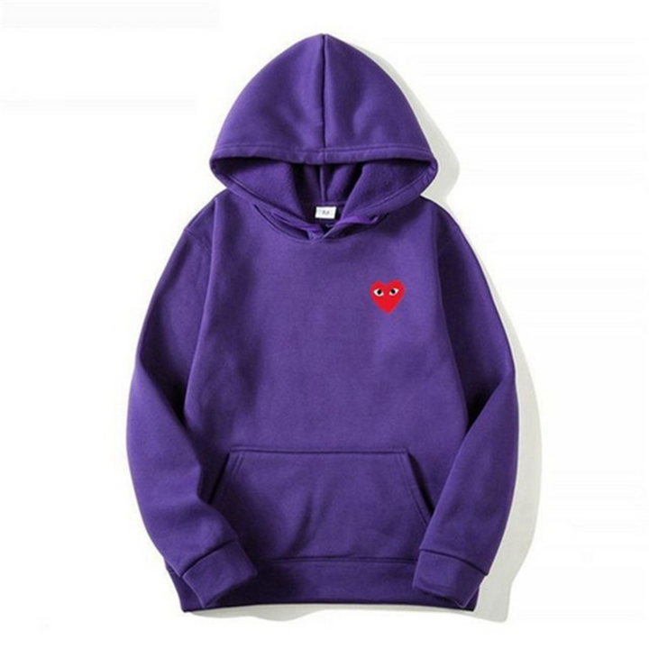 Ladies' Hoodie with Heart-Shaped Logo - Nina-Purple-S-Nora Luxe