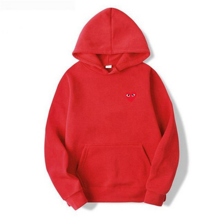 Ladies' Hoodie with Heart-Shaped Logo - Nina-Red-S-Nora Luxe