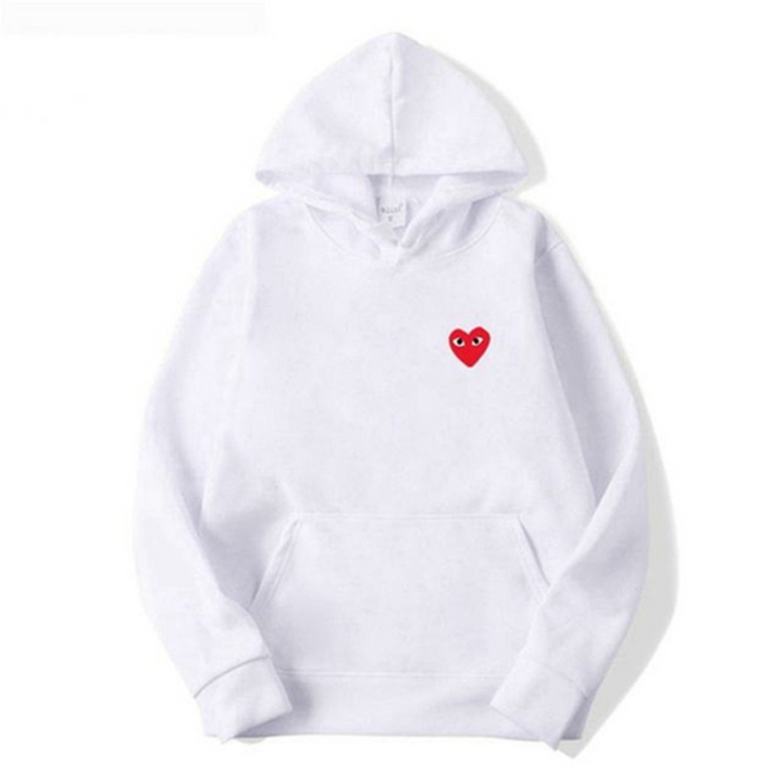 Ladies' Hoodie with Heart-Shaped Logo - Nina-White-S-Nora Luxe