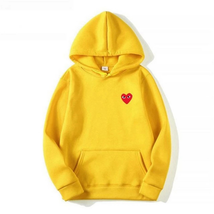 Ladies' Hoodie with Heart-Shaped Logo - Nina-Yellow-S-Nora Luxe