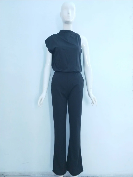 Ladies Jumpsuit - Bea-Black-2-Nora Luxe