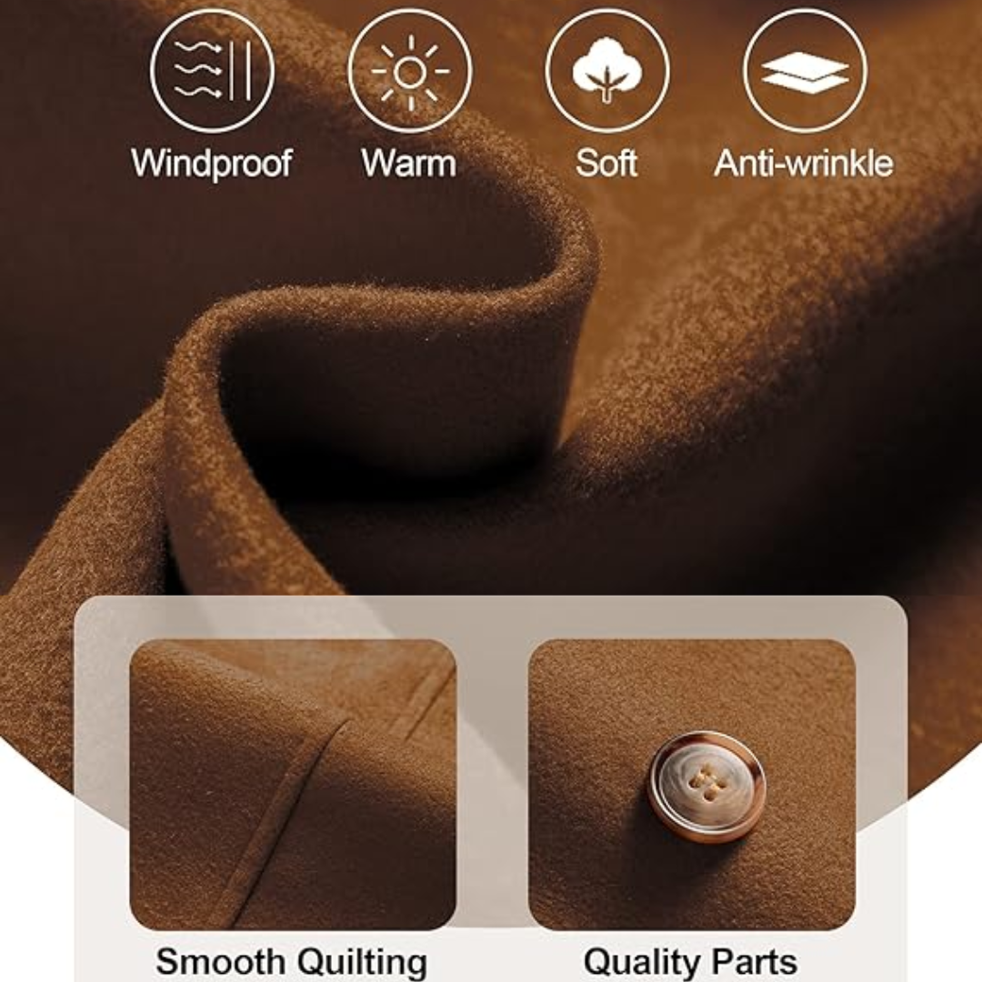 Ladies Padded Winter Trench Coat with Hood - Nina-Black-S-Nora Luxe