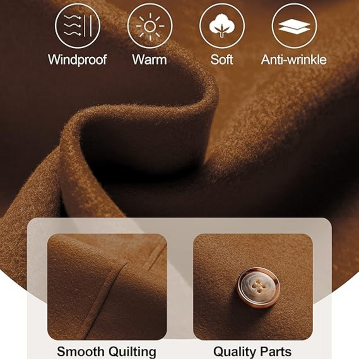 Ladies Padded Winter Trench Coat with Hood - Nina-Black-S-Nora Luxe