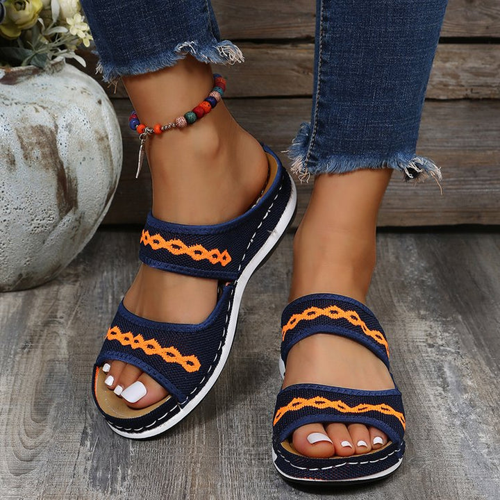 Ladies Sandals with DynamicSupport Technology - LunaStride-Blue-2.5-Nora Luxe