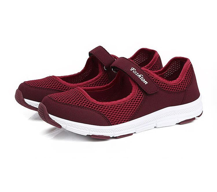 Ladies Slip-ons - AirFlow-Red-4-Nora Luxe