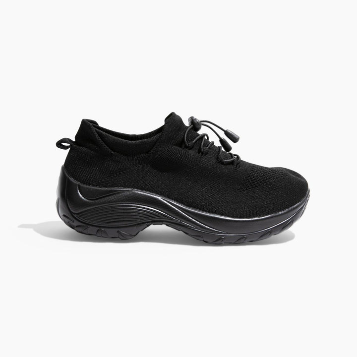 Ladies Sneakers - FlexiComfort-Black-4-Nora Luxe