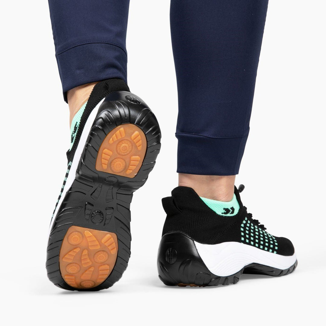 Ladies Sneakers - FlexiComfort-Black Purple-4-Nora Luxe