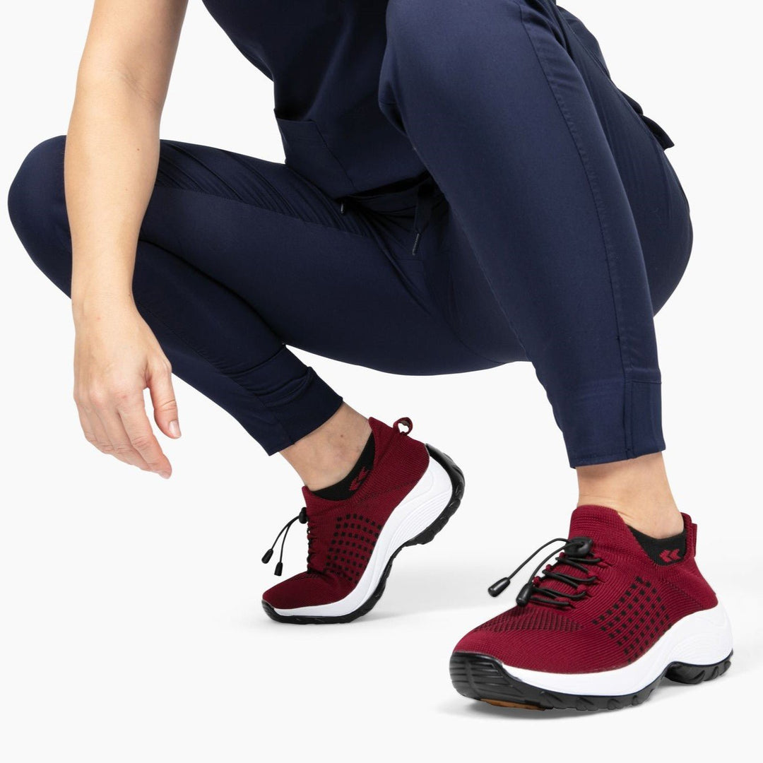 Ladies Sneakers - FlexiComfort-Black Purple-4-Nora Luxe