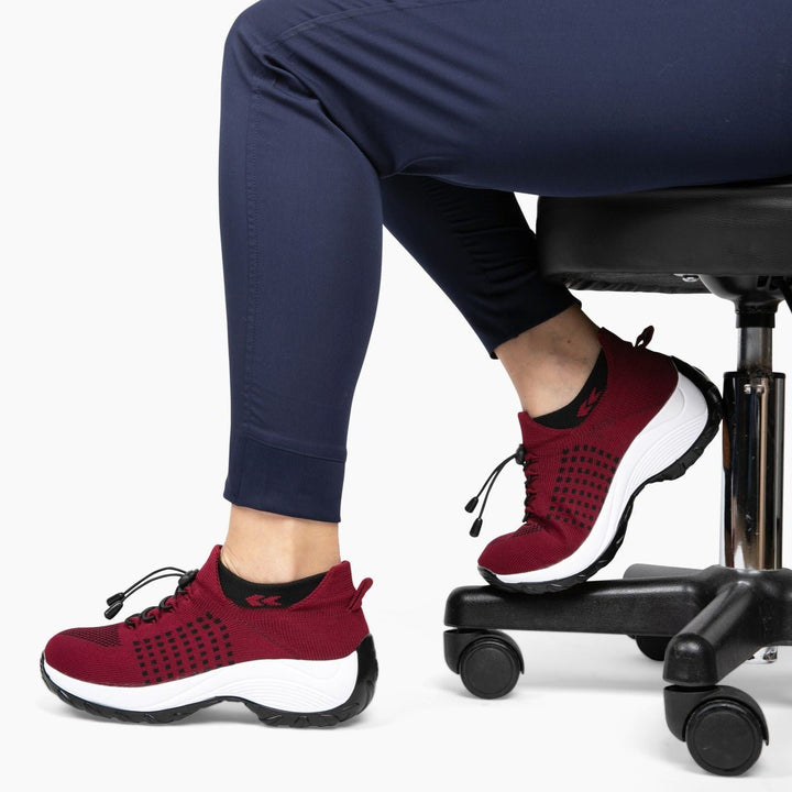 Ladies Sneakers - FlexiComfort-Black Purple-4-Nora Luxe