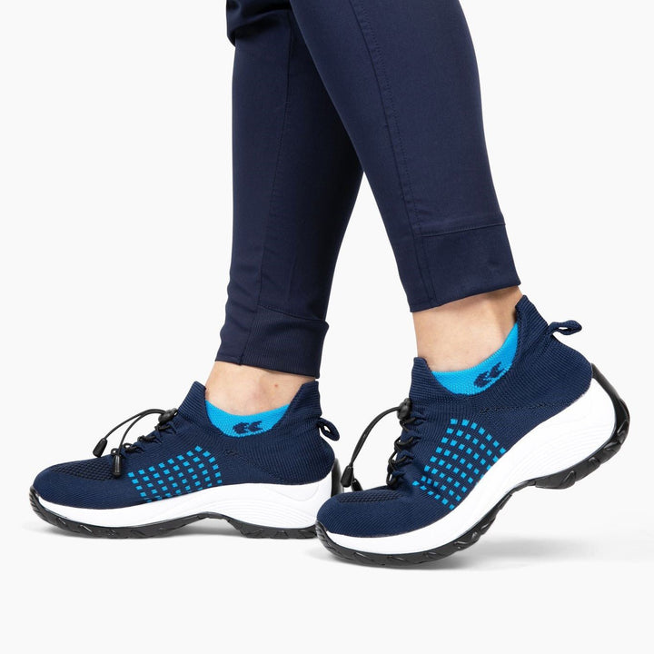 Ladies Sneakers - FlexiComfort-Black Purple-4-Nora Luxe