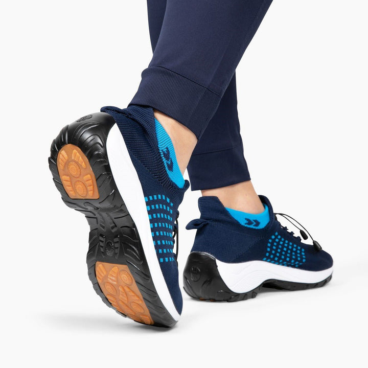 Ladies Sneakers - FlexiComfort-Black Purple-4-Nora Luxe