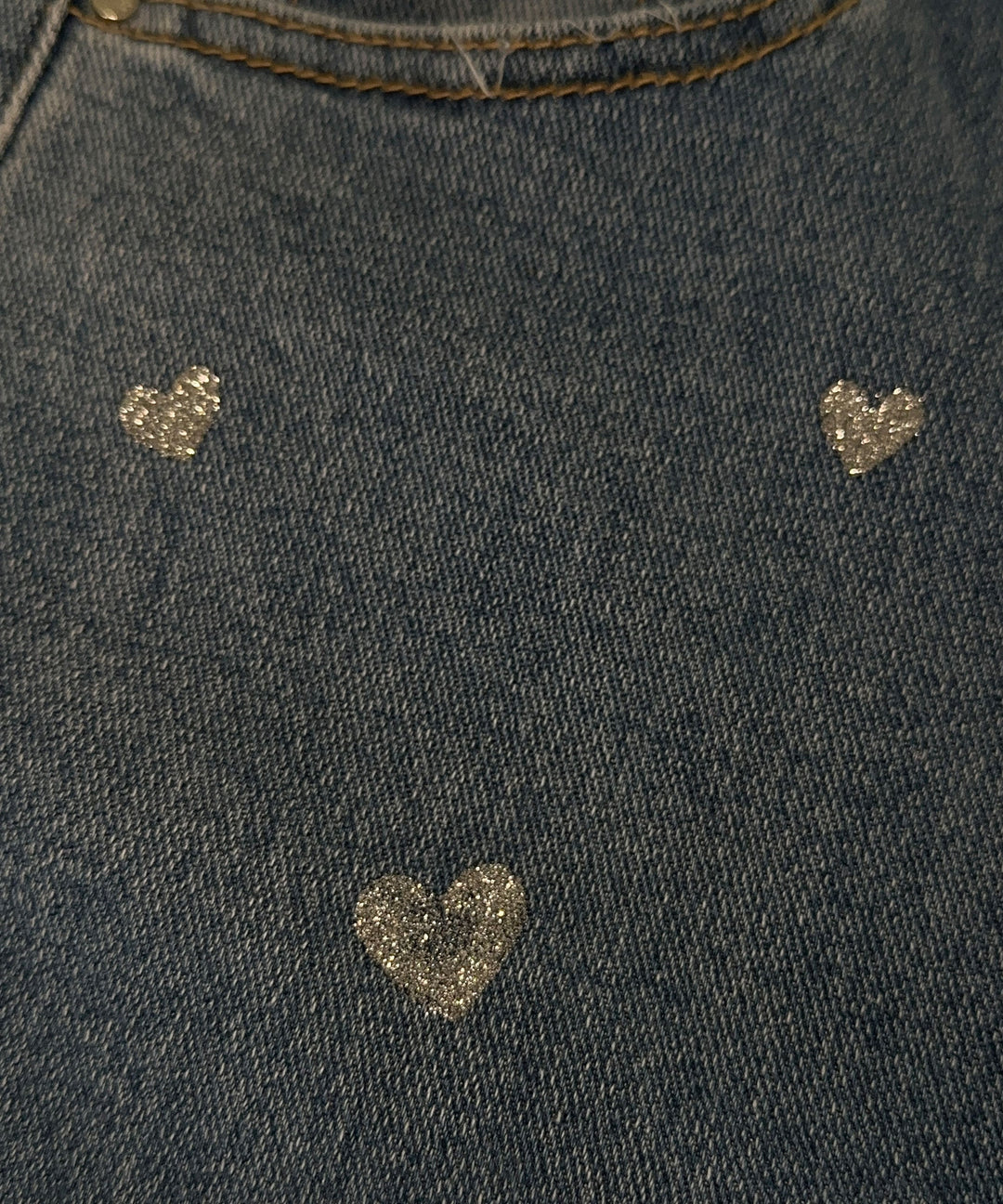 Ladies Stretch Jeans with Wide Legs and Heart Print - Amelie-XS-Nora Luxe