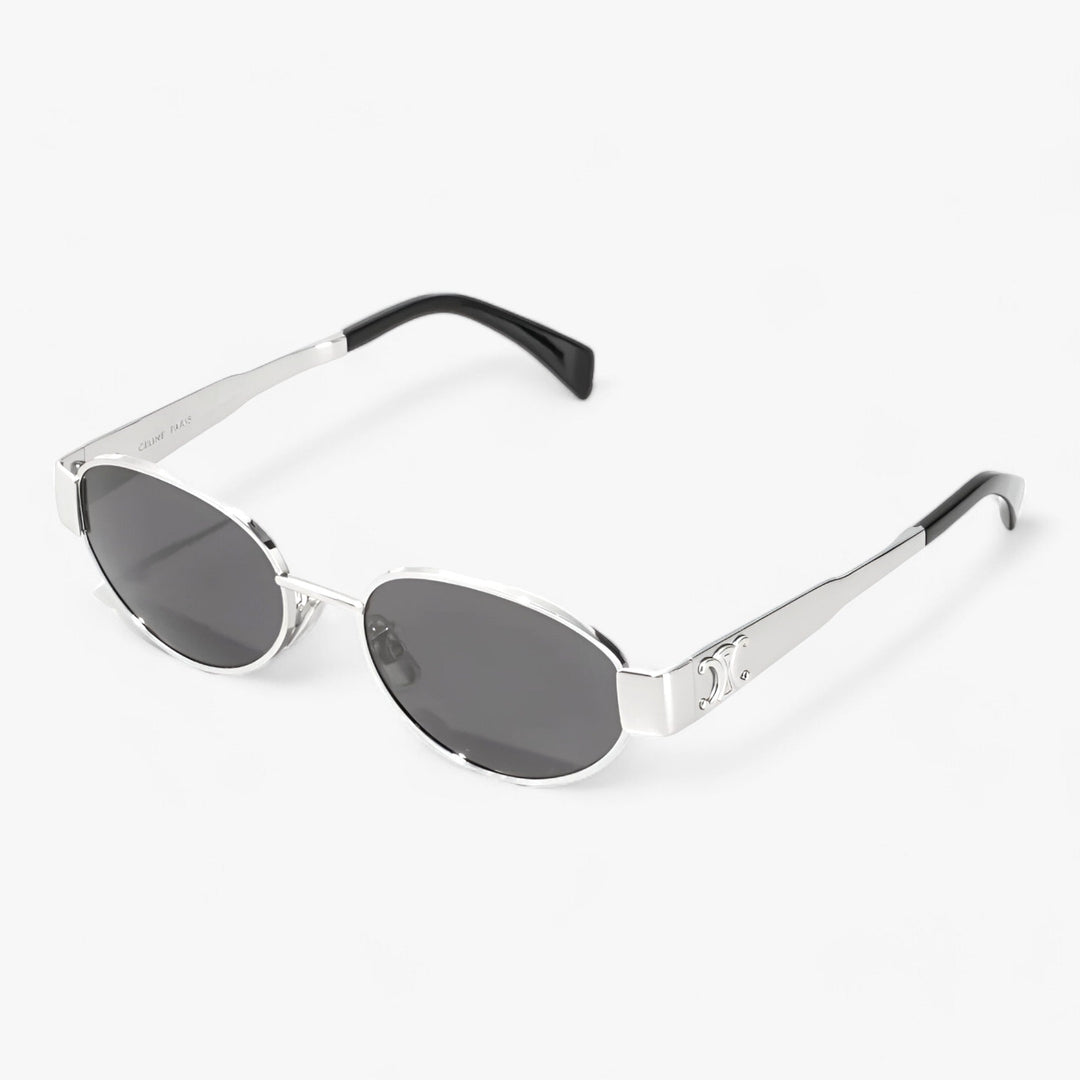 Ladies' sunglasses with UV protection & stylish acetate frame – Narella-Silver-Nora Luxe