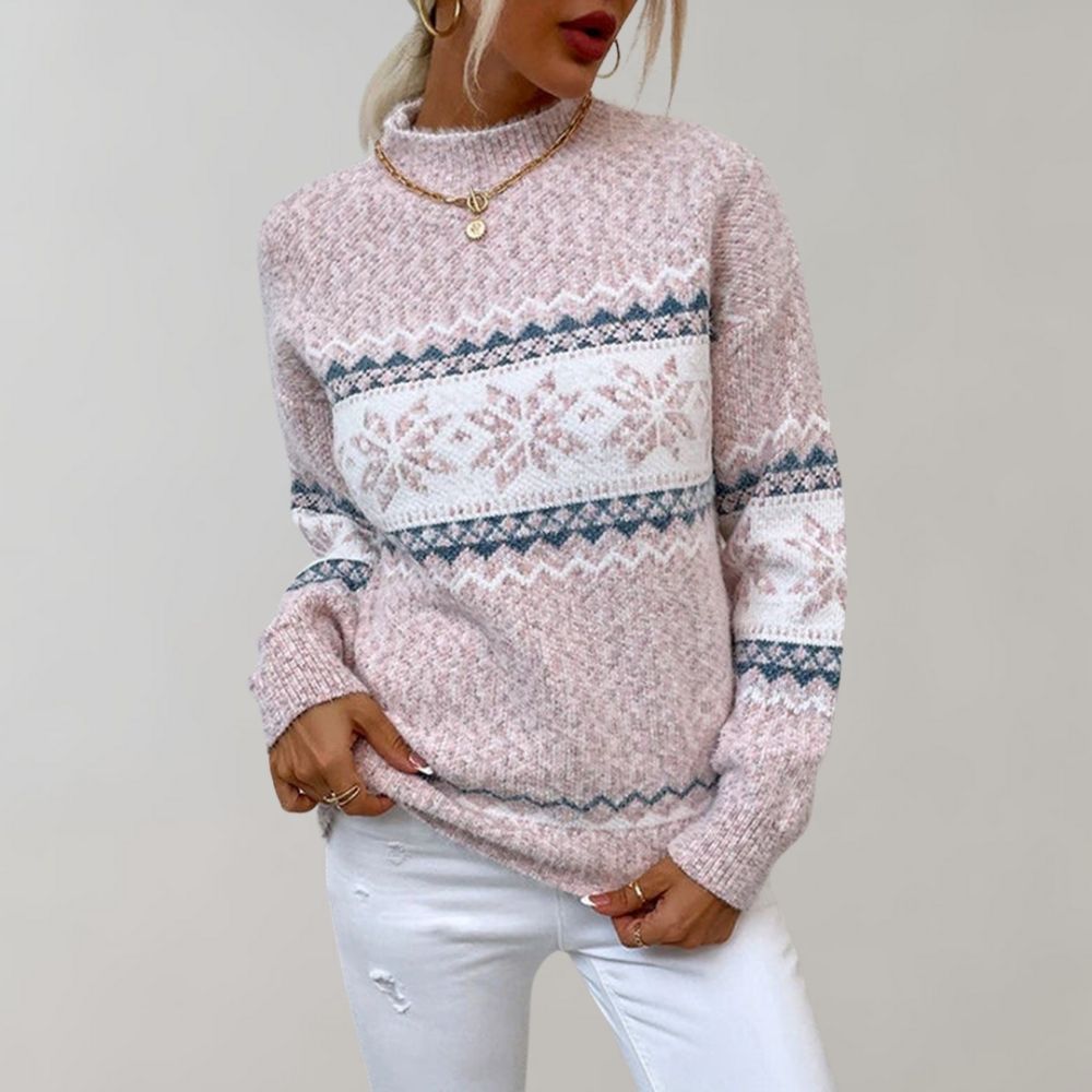 Ladies' sweater - Elara-Light Pink-XS-Nora Luxe