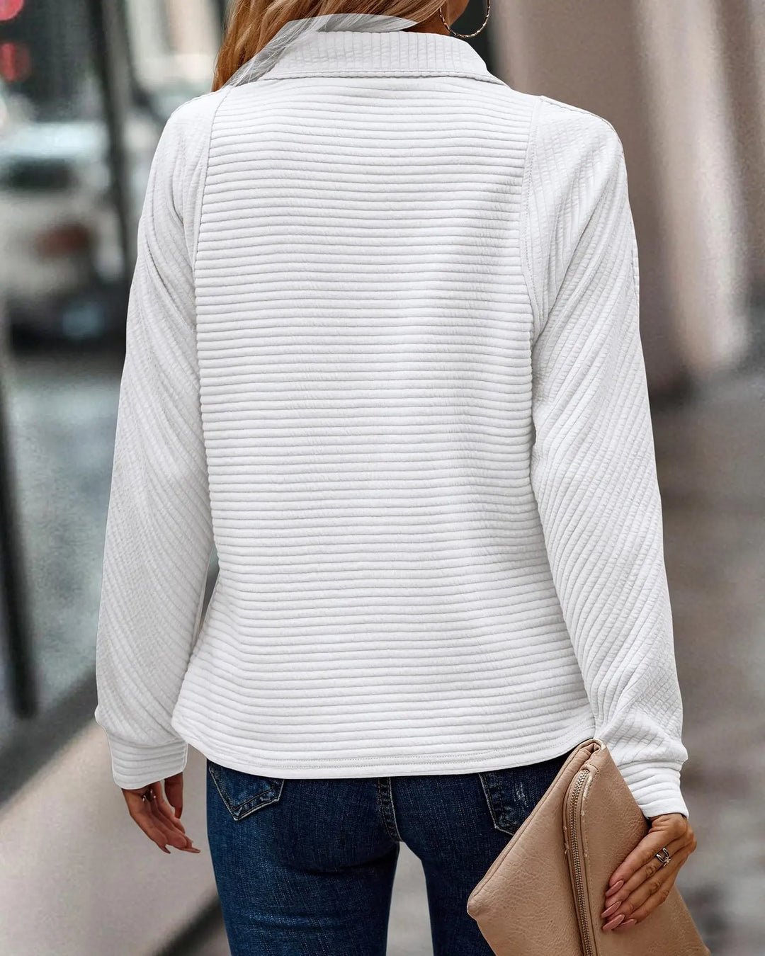 Ladies' Sweater - EleganzaZip-Light pink-S-Nora Luxe