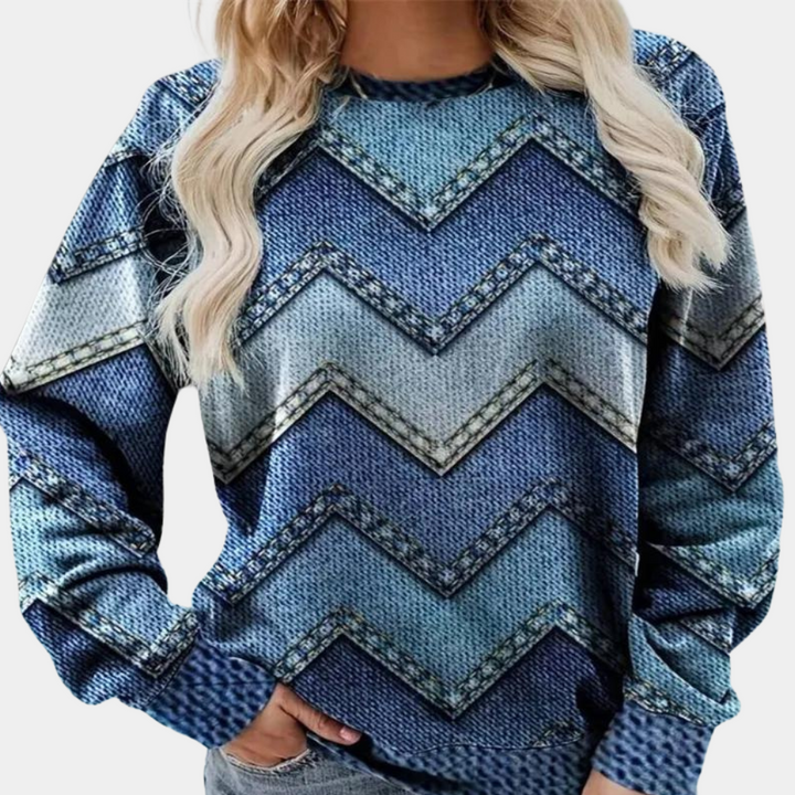 Ladies' Sweater for Comfort and Style - Aurora-Blue-XS-Nora Luxe