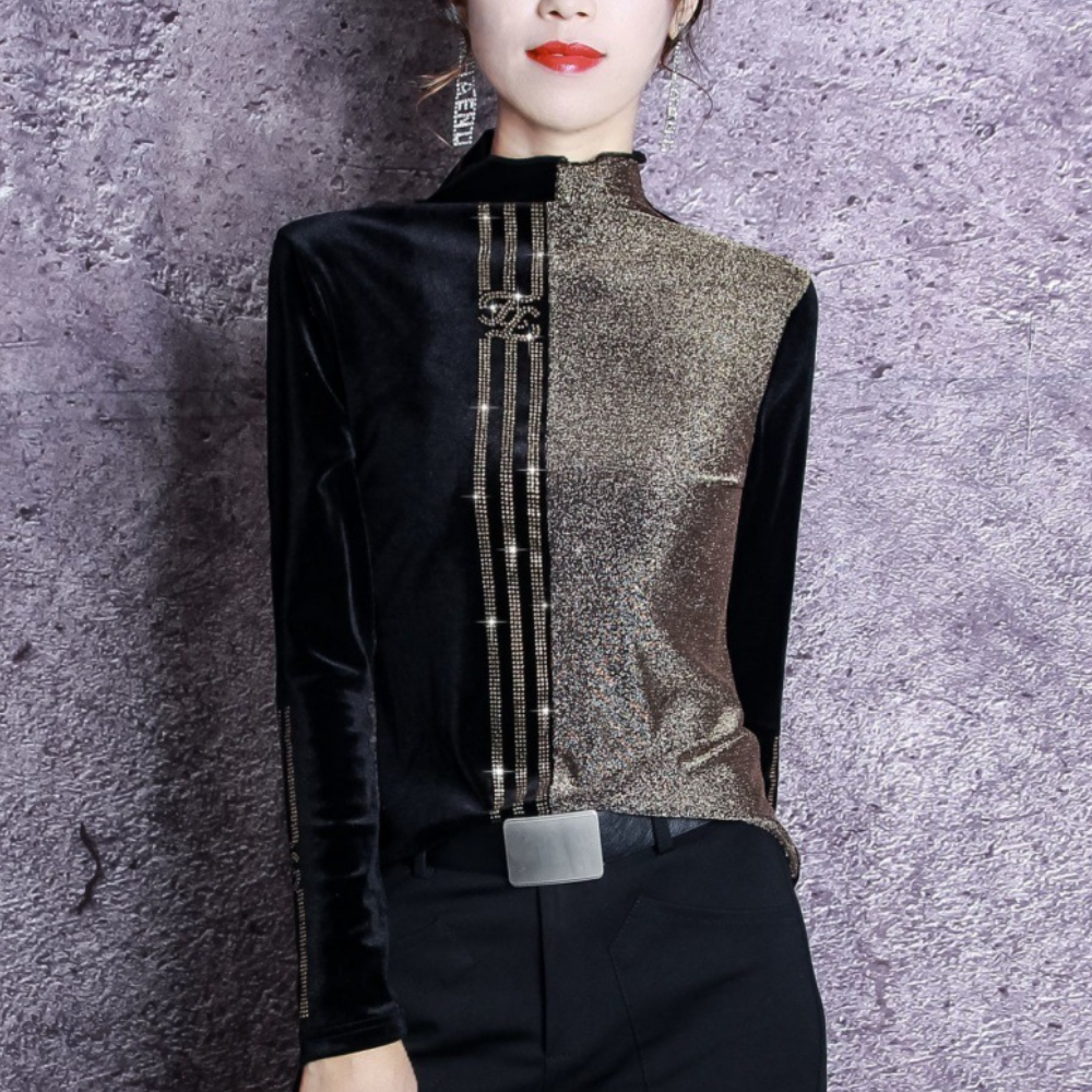 Ladies' Sweater with High Collar - Elise-XS-Nora Luxe