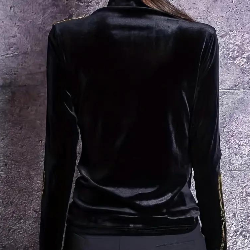 Ladies' Sweater with High Collar - Elise-XS-Nora Luxe