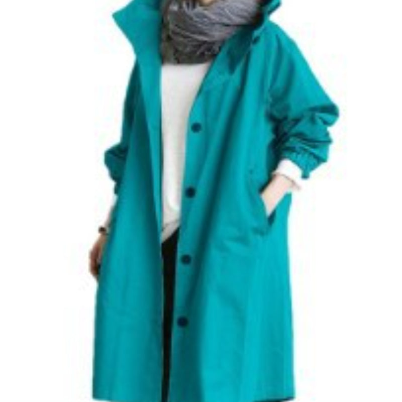 Ladies Trench Coat - Avalon-Blue-S-Nora Luxe