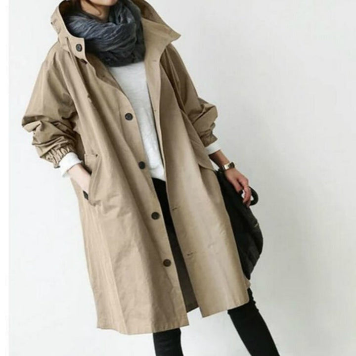 Ladies Trench Coat - Avalon-Khaki-S-Nora Luxe