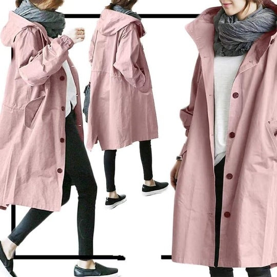 Ladies Trench Coat - Avalon-Pink-S-Nora Luxe