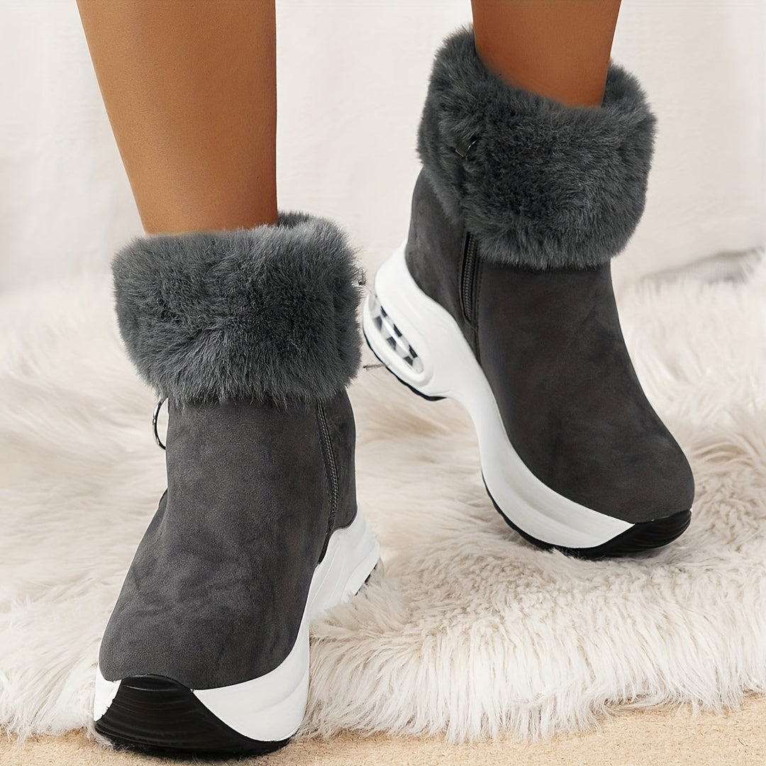 Ladies Winter Comfort Boots - Elise-Gray-3.0-Nora Luxe