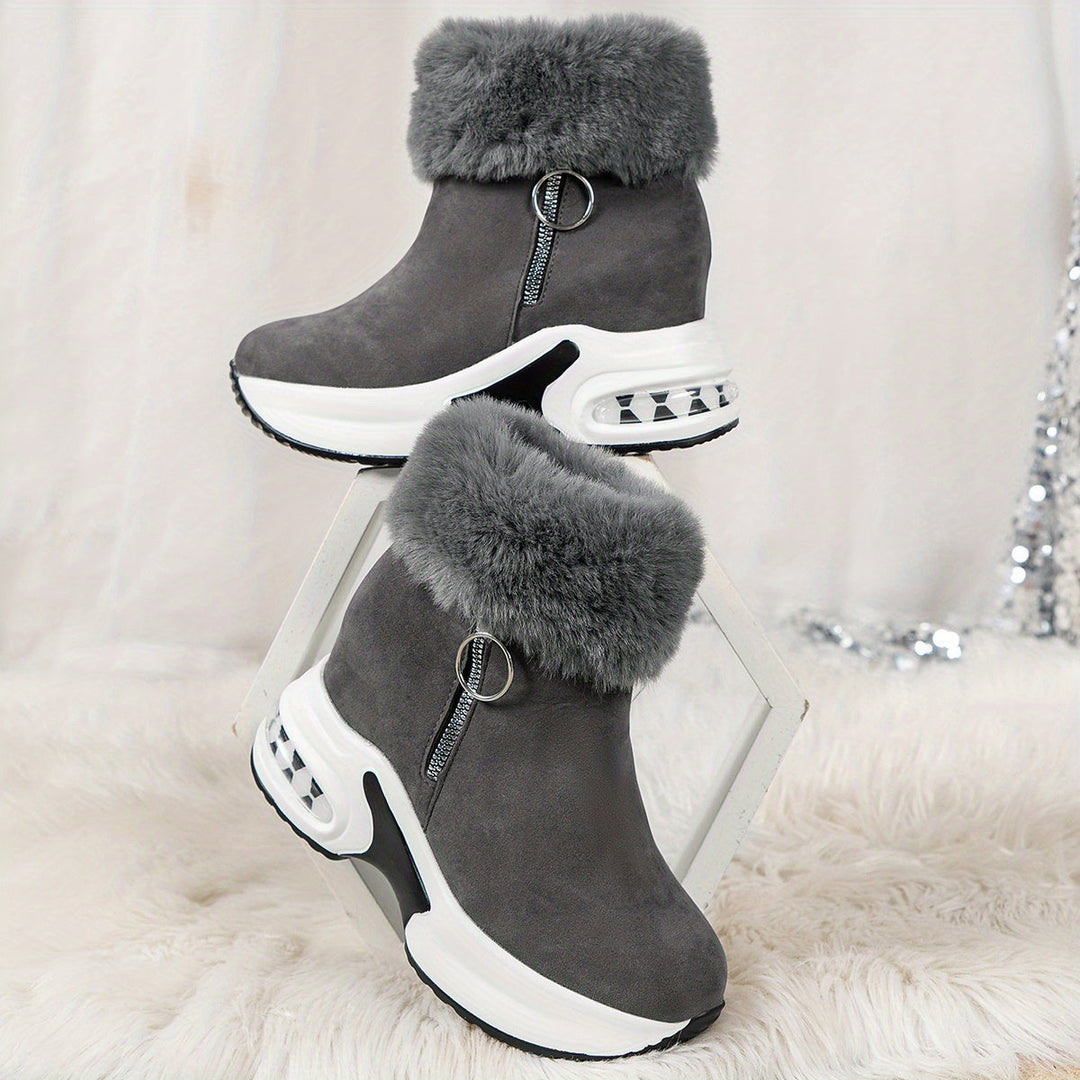 Ladies Winter Comfort Boots - Elise-Gray-3.0-Nora Luxe