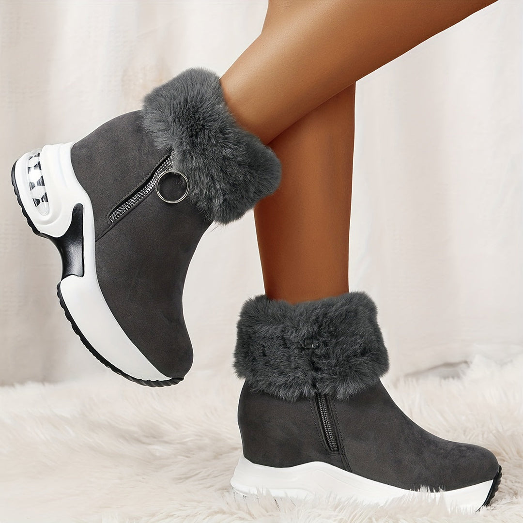Ladies Winter Comfort Boots - Elise-Gray-3.0-Nora Luxe