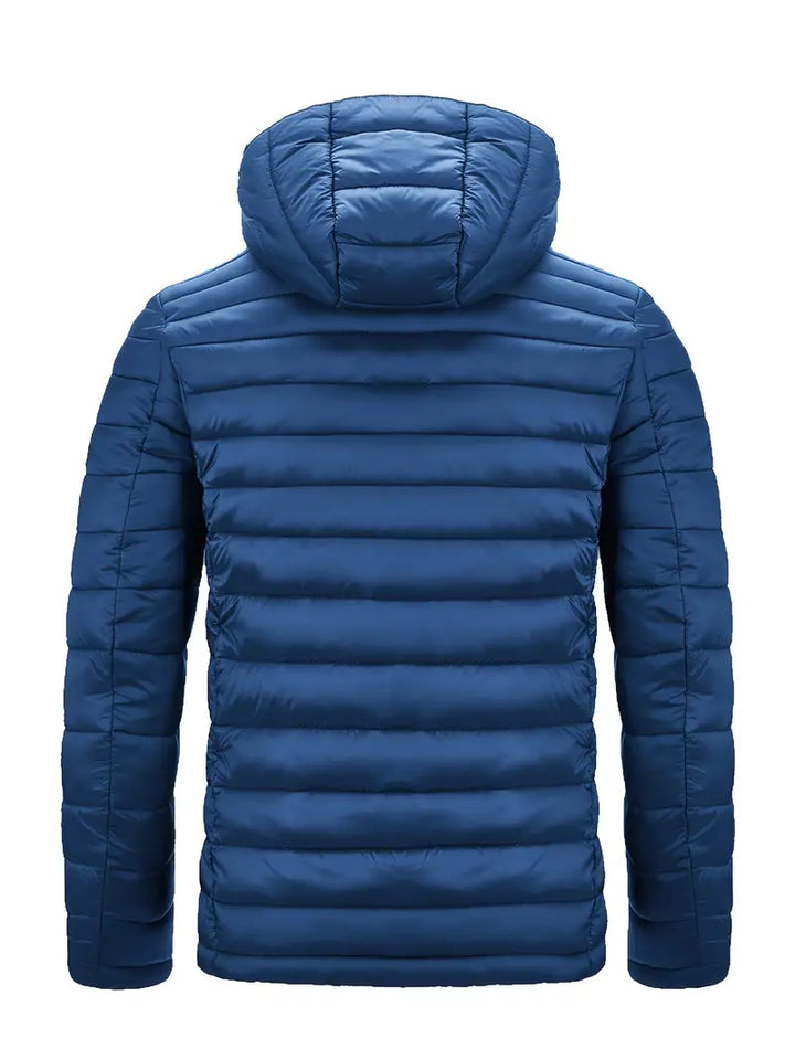 Ladies Winter Puffer Jacket with Hood - Arwen-Black-S-Nora Luxe
