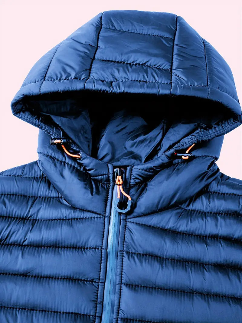 Ladies Winter Puffer Jacket with Hood - Arwen-Black-S-Nora Luxe